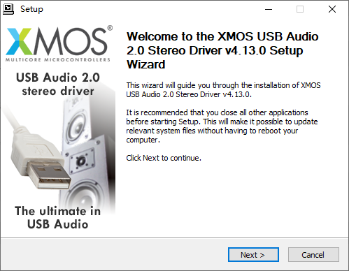 xmos usb audio2.0stdriver v4.13.0 °0