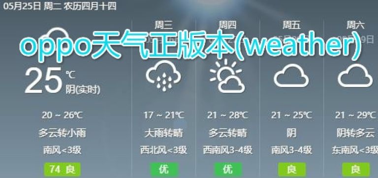 oppo天气预报最新版2026 oppo天气预报最新版2026