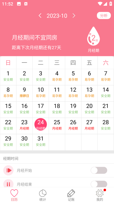 排卵期安全期日历软件 排卵期安全期日历软件