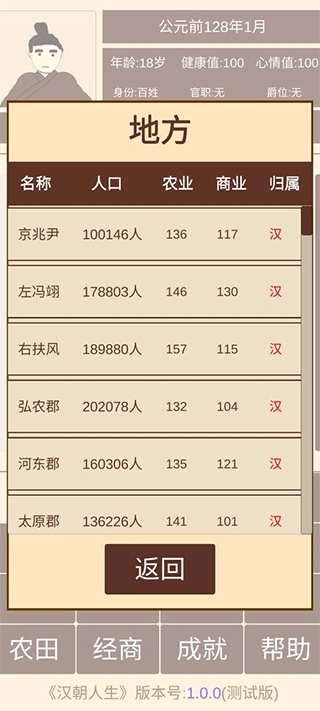 汉朝人生模拟器 汉朝人生模拟器